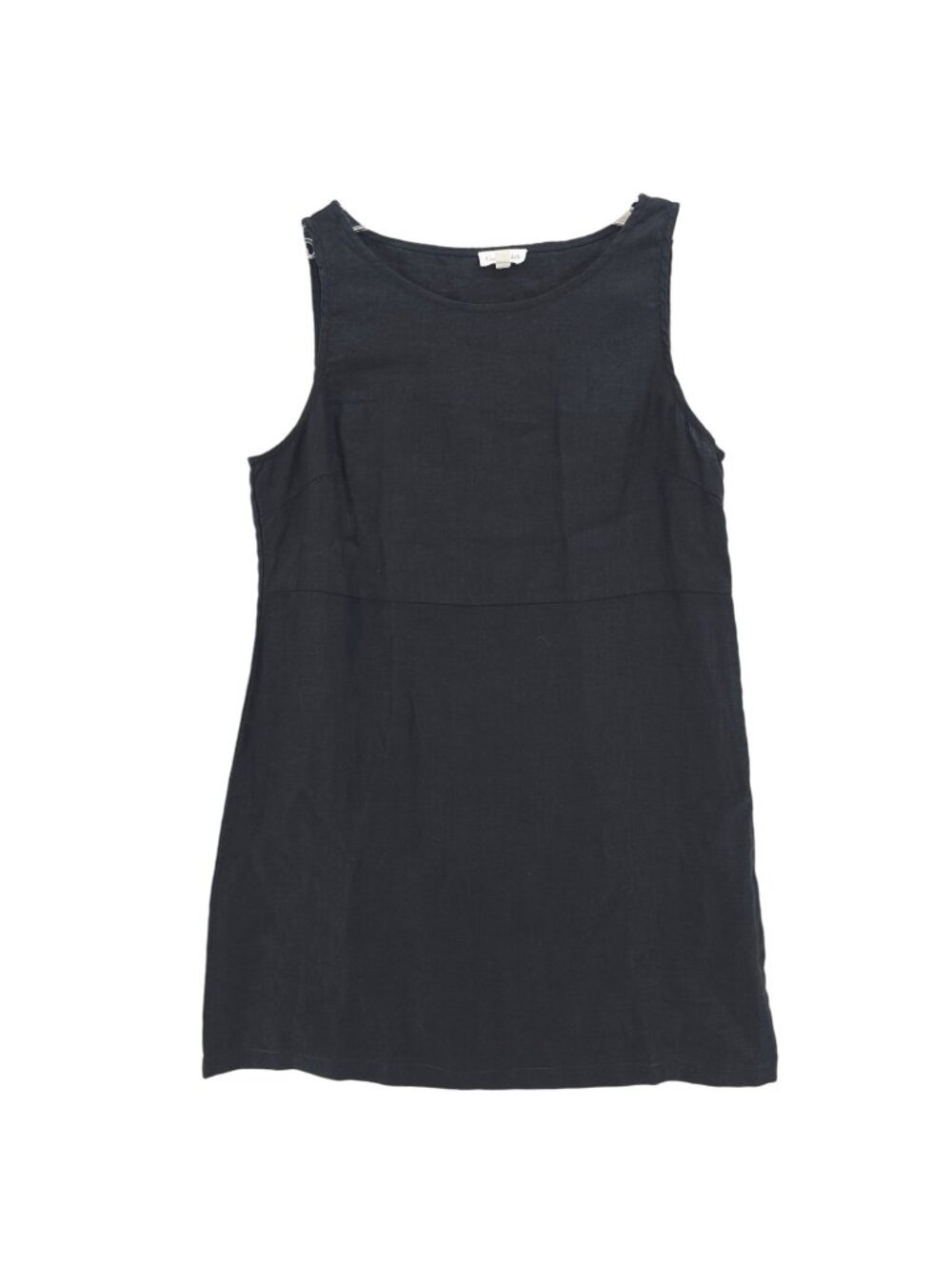 GARNET HILL Black Linen Dress Sleeveless Size 8